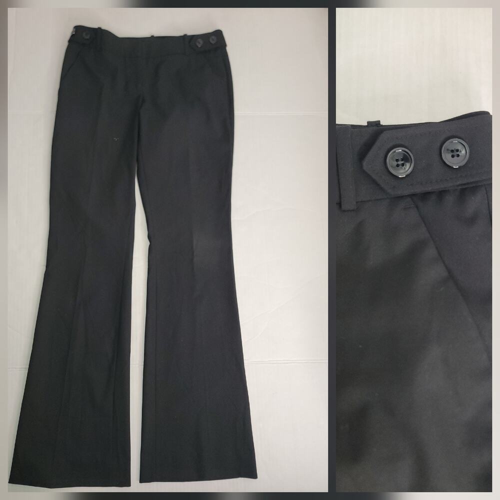 The Limited Trouser Pants Low Rise Flare 2L x34 Office Siren Academia Black